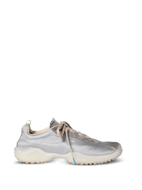 Miu Miu Bubble technical fabric and suede sneakers Silver 5E806E3M0KF0424
