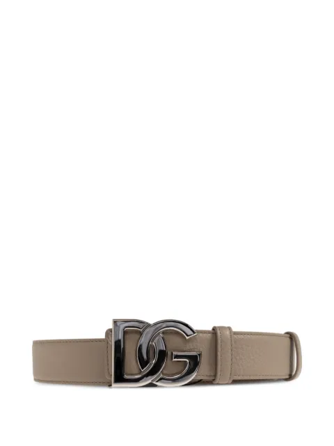 Dolce & Gabbana DG Logo leather belt Neutrals BC4994A0742