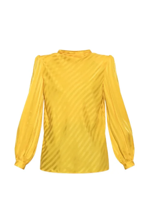 Valentino Garavani VLogo striped jacquard top Yellow BAEBZ59JK