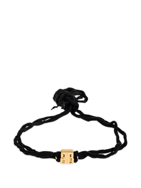 Balenciaga nano ribbon BB chocker in black/ shiny gold Gold 869896TZNAG