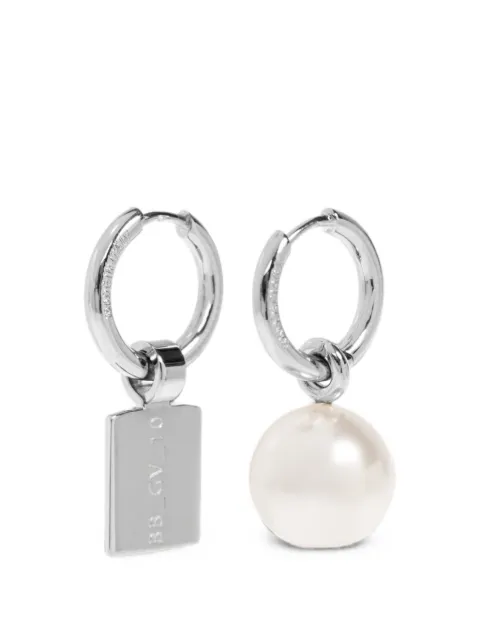 Balenciaga Malibu pearl earrings in shiny silver Silver 869745TZ03S