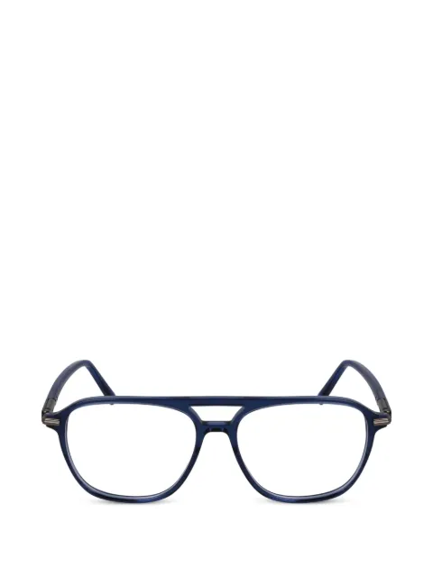 Ferragamo square full-rim glasses Blue SF3006