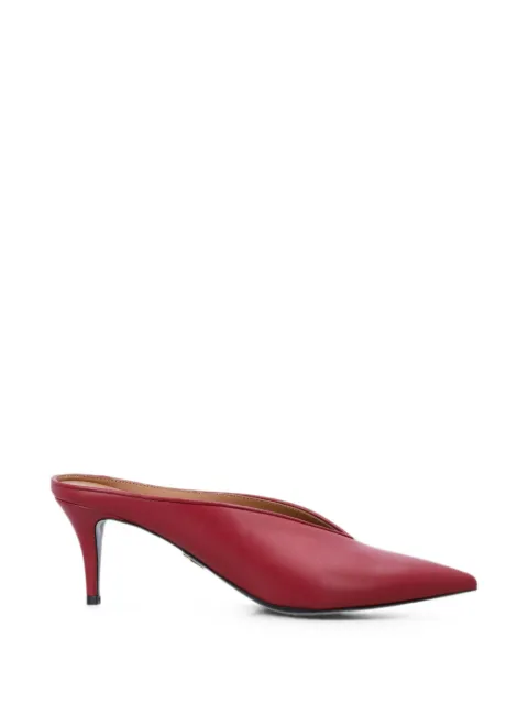 Stella McCartney pointed-toe V-cut heeled mules Red 810685E00291