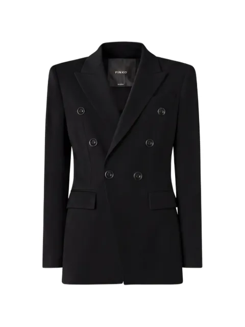 PINKO double-breasted peak-lapel blazer Black 107438A3AH