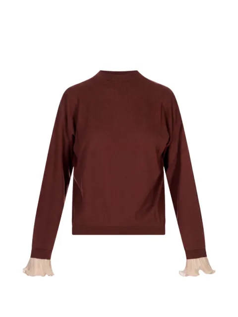 Fabiana Filippi long-sleeve ruffle-cuff sweater Brown MAD216F3850000M345