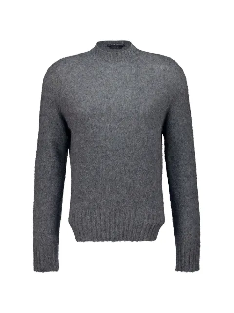 TOM FORD seamless brushed cashmere crewneck sweater Grey KCL089YMK133