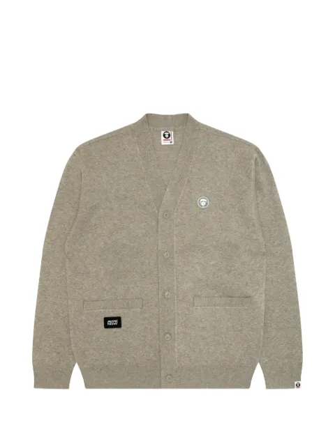 AAPE BY *A BATHING APE® logo-detail buttoned cardigan Neutrals AAPKNMC356XXP