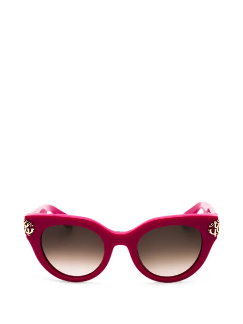 Roberto Cavalli logo-detail cat-eye sunglasses Pink SRC065M09M3