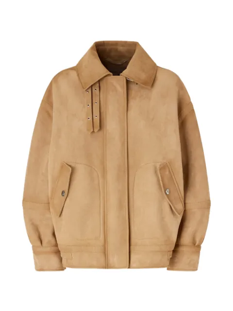 Ermanno Scervino buckle-detail leather jacket Neutrals D490D305IFQ