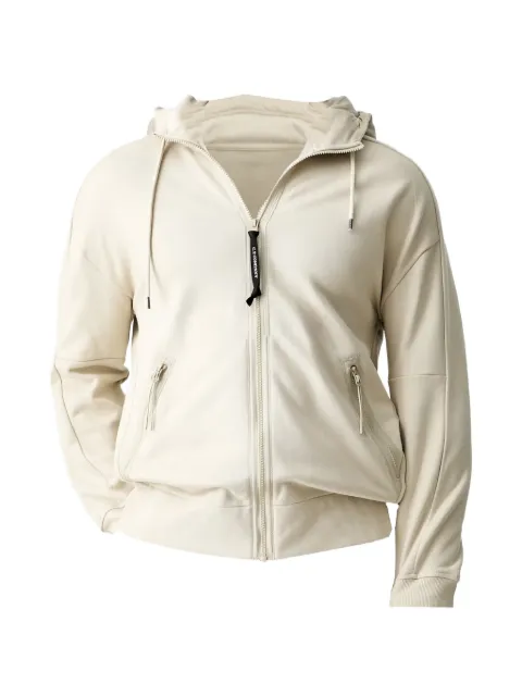 C.P. Company Diagonal Raised fleece lens hooded sweatshirt Neutrals 21CMSS715A005086W120