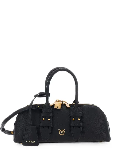 PINKO grained leather Love Birds shoulder bag Black 105334A3CX