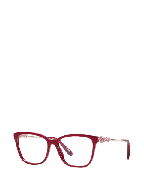 Chopard crystal-embellished square-frame glasses Red VCH361S08LA