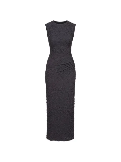 Vince textured ruched midi dress Grey V186384984