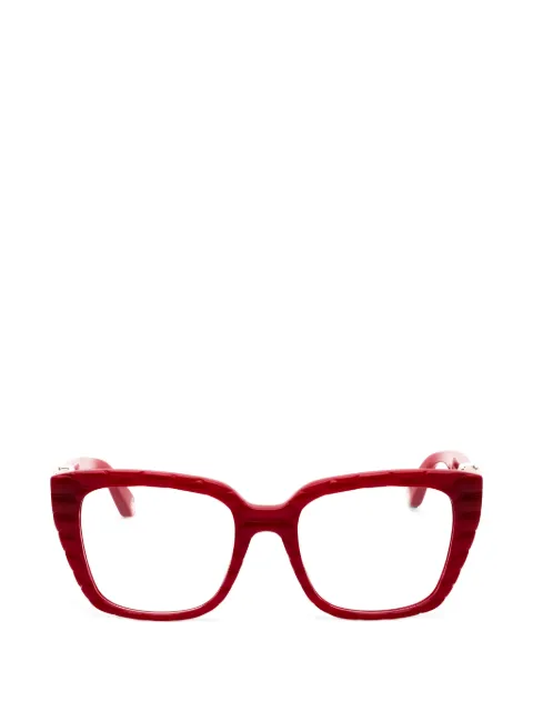 Roberto Cavalli honeycomb-texture square-frame glasses Red VRC106V09EZ