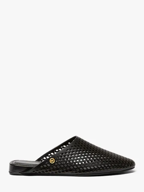 Michael Kors Cady perforated leather mules Black 40T6CDFP2L