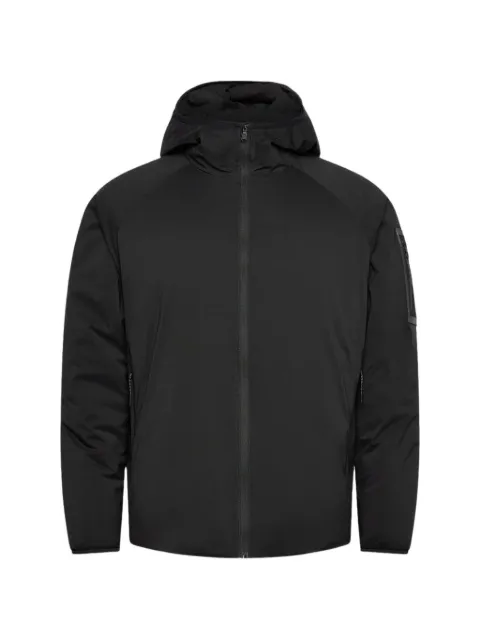 BOSS GREEN HUGO BOSS logo-patch hooded jacket Black 50551067