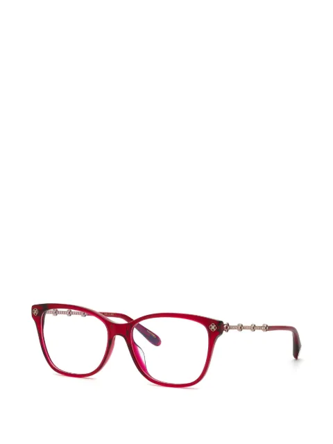 Chopard crystal-embellished square-frame glasses Red VCH352S06R2