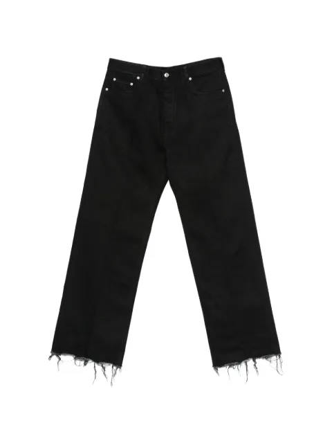 Rick Owens Geth raw-cut wide-leg jeans Black RR02F4333HDK