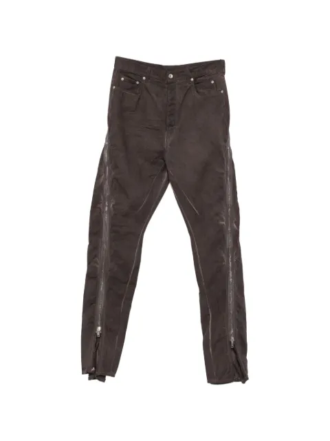 Rick Owens DRKSHDW zip-detail straight-leg jeans Grey DU02F6363DLD