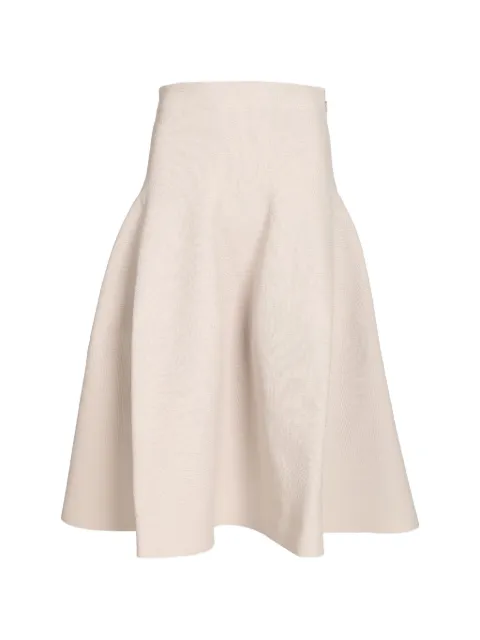 CFCL Milan-rib flared midi skirt Neutrals CF012KG069