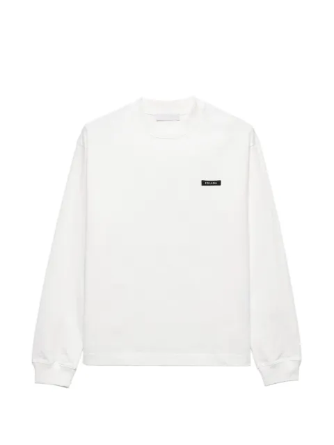 Prada long-sleeved cotton T-shirt White UJL47DSOOO6281