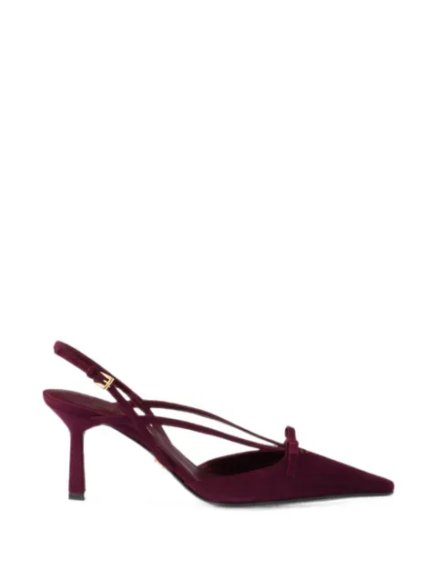 Prada Decollete suede slingback pumps Purple 1I675OF075008