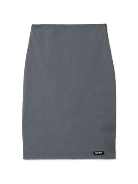 Miu Miu stretch poplin skirt Grey MG2776SOOO6472