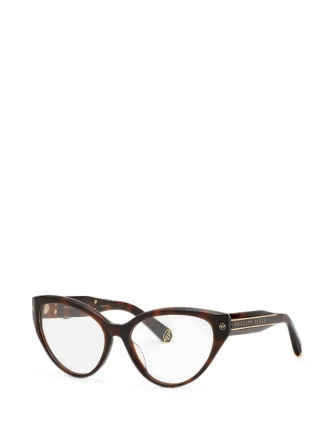 Philipp Plein Eyewear tortoiseshell-effect cat-eye glasses Brown VPP052M0752