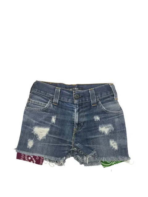 Htc Los Angeles distressed bandana-insert shorts Blue 26SHTPA009