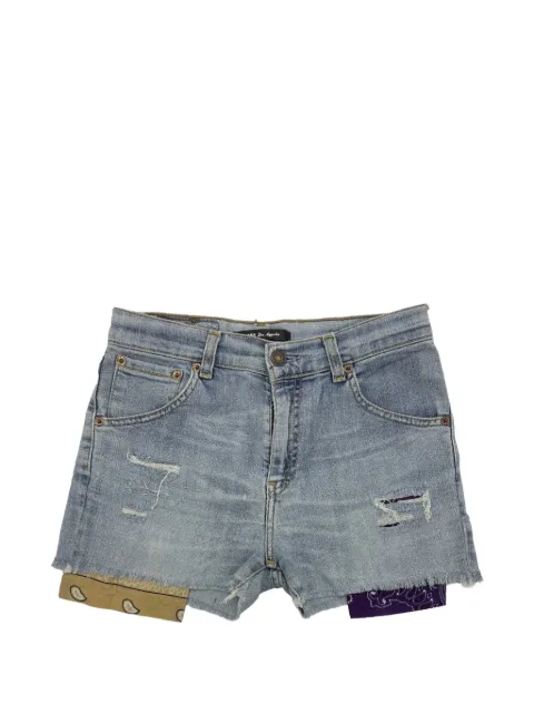 Htc Los Angeles distressed bandana-insert shorts Blue 26SHTPA007