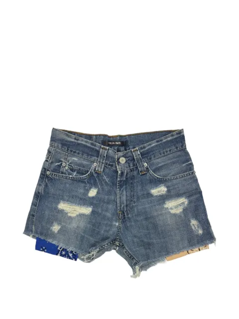 Htc Los Angeles distressed bandana-insert shorts Blue 26SHTPA004