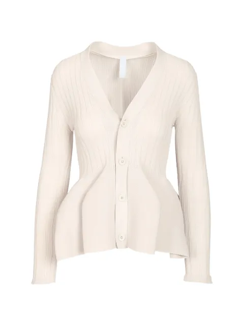 CFCL Pottery peplum-hem cardigan Neutrals CF012KE162