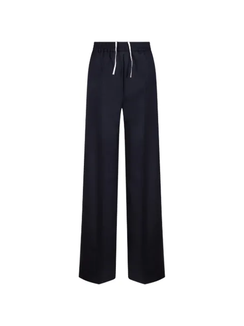 Weekend Max Mara drawstring-waist pressed-crease trousers Blue 5136052600