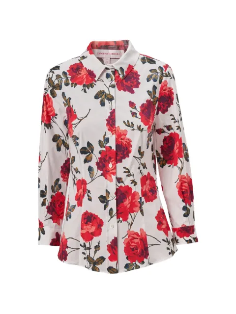 Carolina Herrera Icon rose-print shirt White S2611N215SMT