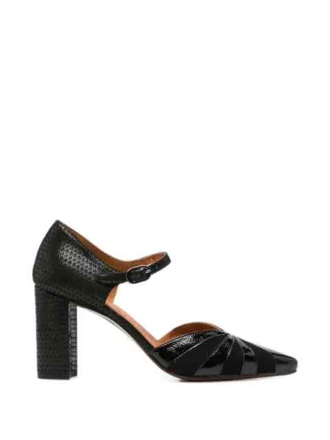 Chie Mihara Arai snakeskin-effect point-toe heeled pumps Black ARAY