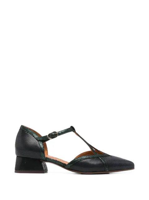 Chie Mihara Hidrow reptile-effect T-bar heeled pumps Blue HIDROW49