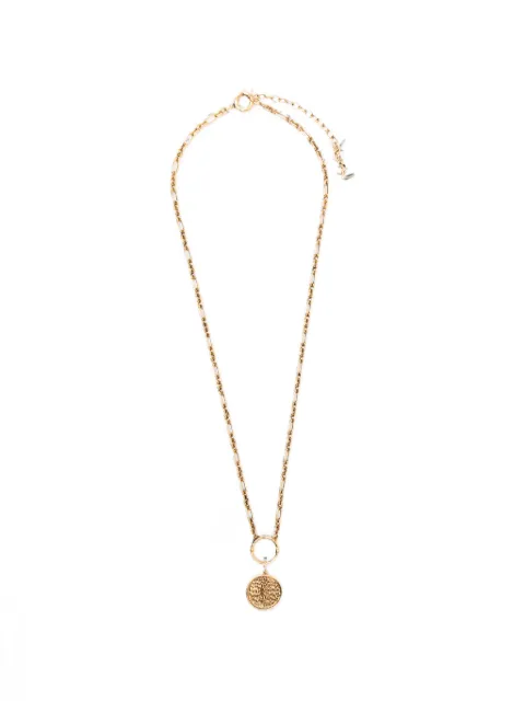 Saint Laurent Cassandre medallion necklace Gold A0035BY1500