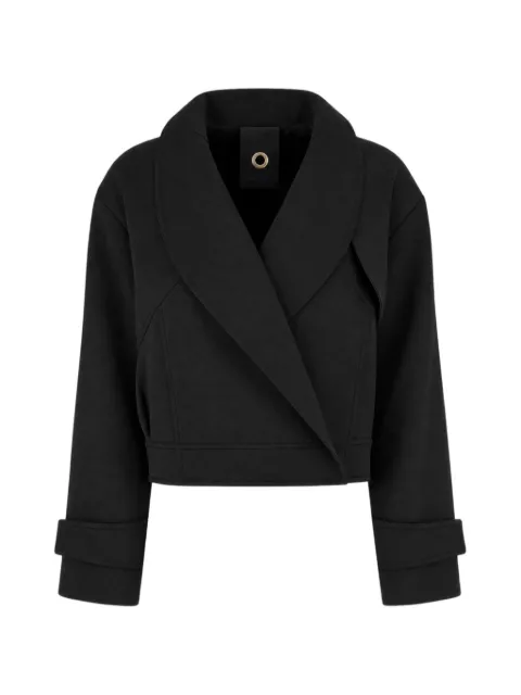 Giorgio Armani shawl-collar cropped jacket Grey GW003526TE10117