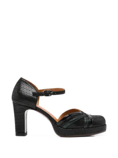 Chie Mihara Ledana snakeskin-effect heeled pumps Black LEDANA