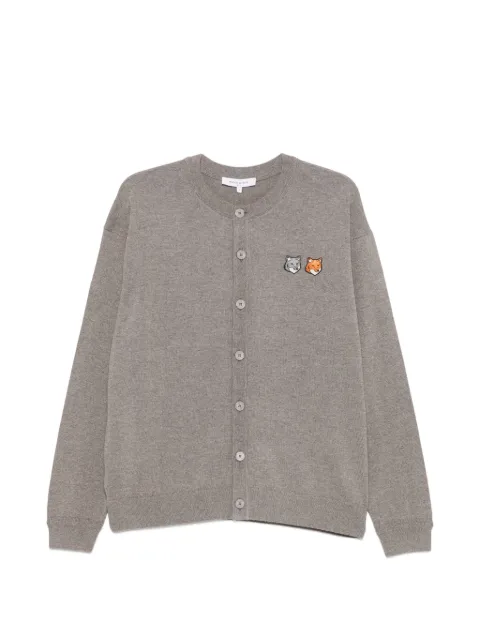 Maison Kitsuné Double Fox Head cardigan Grey MRMKC02KT1220