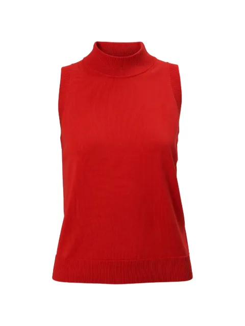 Carolina Herrera sleeveless mock-neck top Red S2612N210KSC