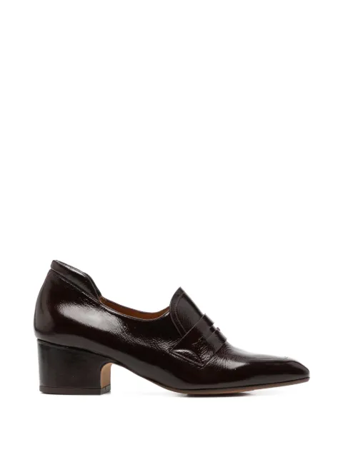 Chie Mihara Curintia patent-finish block-heel heeled pumps Red CURINTIA