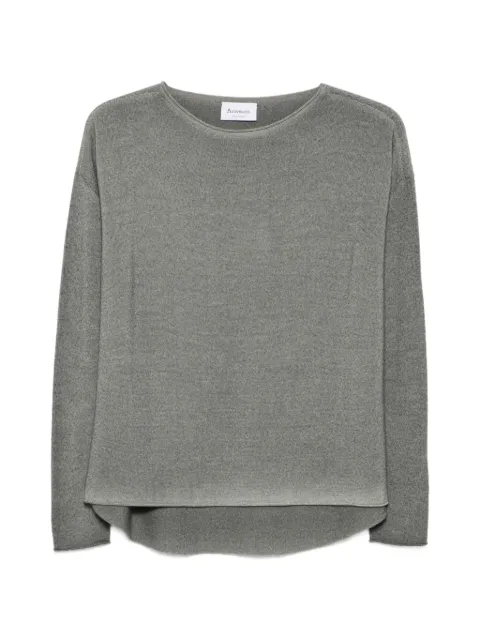AROVESCIO boat-neck long-sleeve sweater Green FW26F002W350602