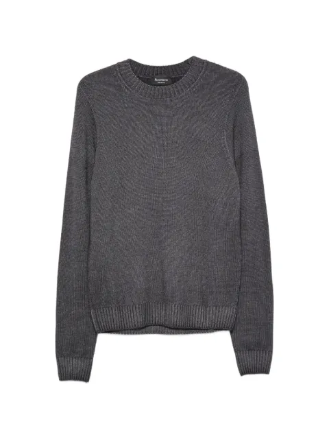 AROVESCIO crew-neck ribbed-trim sweater Grey FW26F002M303002