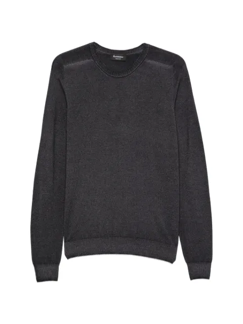 AROVESCIO crew-neck long-sleeve knit Grey FW26F002M300102