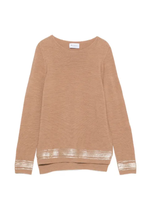 AROVESCIO foil-print sweater Brown FW26F001W352505