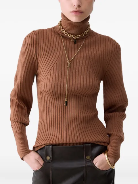 LIU JO turtleneck sweater with balloon sleeves Neutrals WF6432MA54S81020