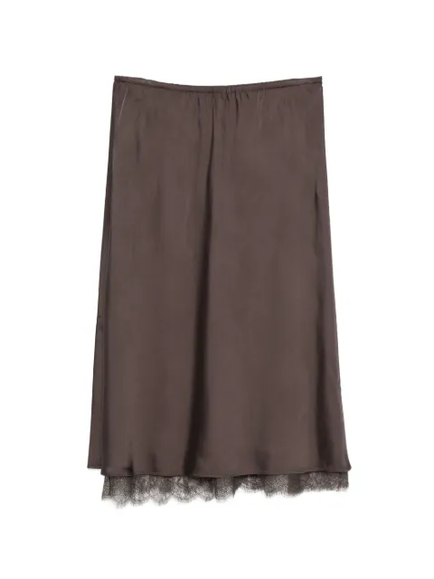 Vince lace-trim midi skirt Brown V205131129