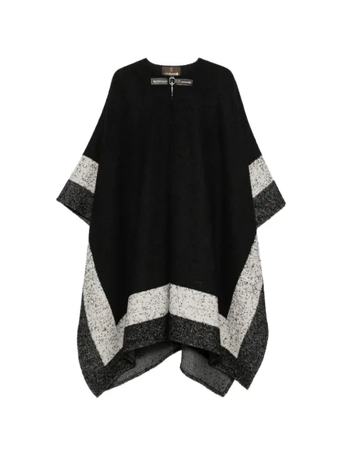 Roberto Cavalli Vintage 2000s buckled-strap cape Black RC750CHQ