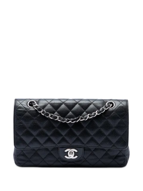 CHANEL Pre-Owned 2012-2013 Medium Classic Caviar Double Flap shoulder bag Black 98VL9AHU474MQVPX